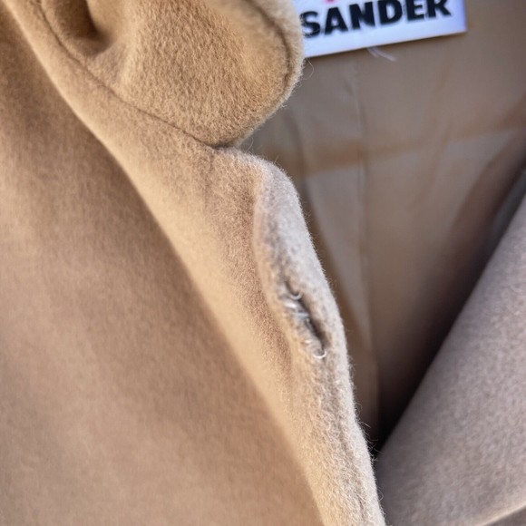 Jil Sander Women's Angora & Wool Blend Beige 7/8 Sleeve Coat Jacket Size 36 US 6 - Picture 12 of 12